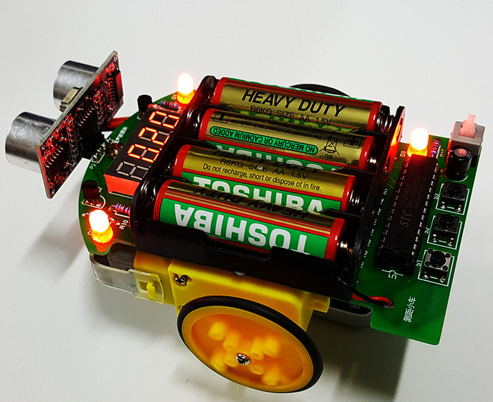 홍인전자 (CH-2)장애물감지자율주행지능형로봇자동차(납땜용)