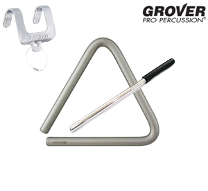 Grover Grover Super Overtone 트라이앵글6인치 Steel비터, 홀더, 가방포함TR6+TH-2+ELAN-TB70